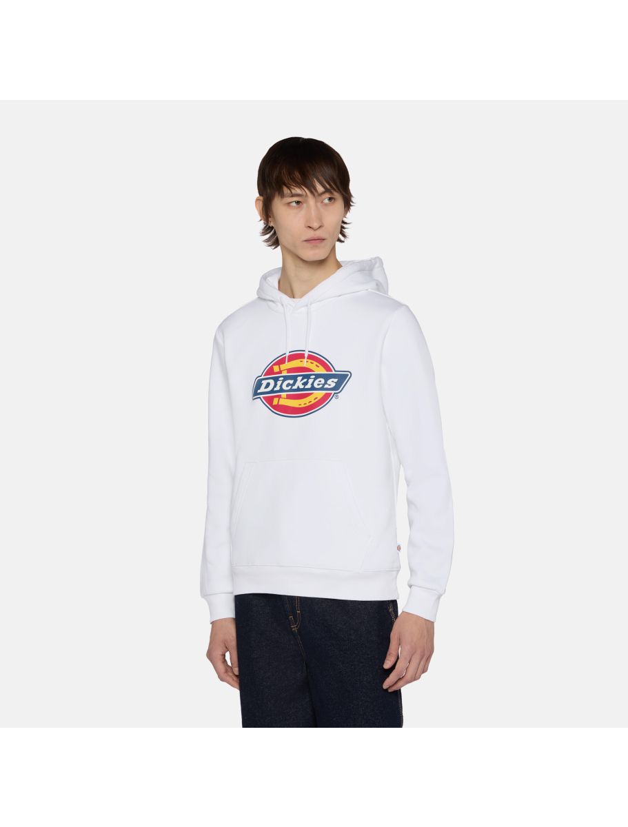 Dickies - Felpa con cappuccio Icon Logo - Bianca