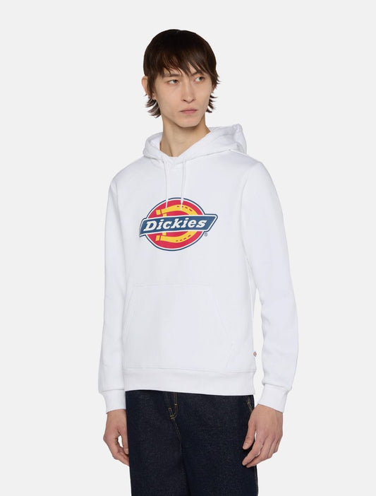 Dickies - Felpa con cappuccio Icon Logo - Bianca