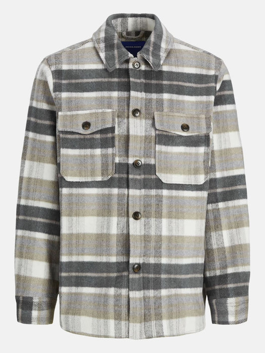 JACK JONES JOROLLIE CHECK SHIRT JACKET LS LN