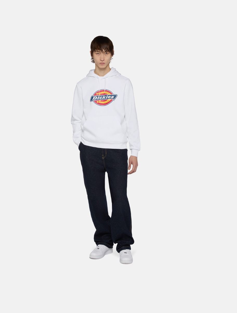 Dickies - Felpa con cappuccio Icon Logo - Bianca