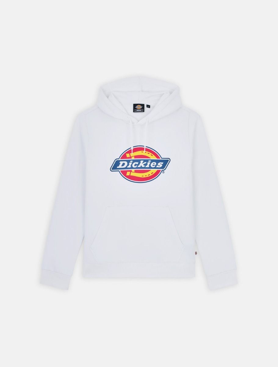 Dickies - Felpa con cappuccio Icon Logo - Bianca