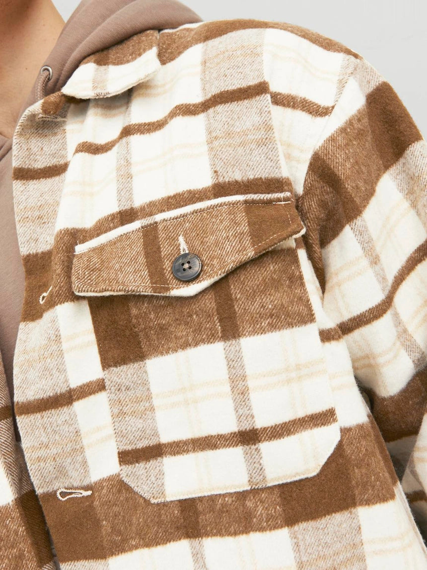 JACK & JONES JOROLLIE CHECK OVERSHIRT LS SN
Seal Brown