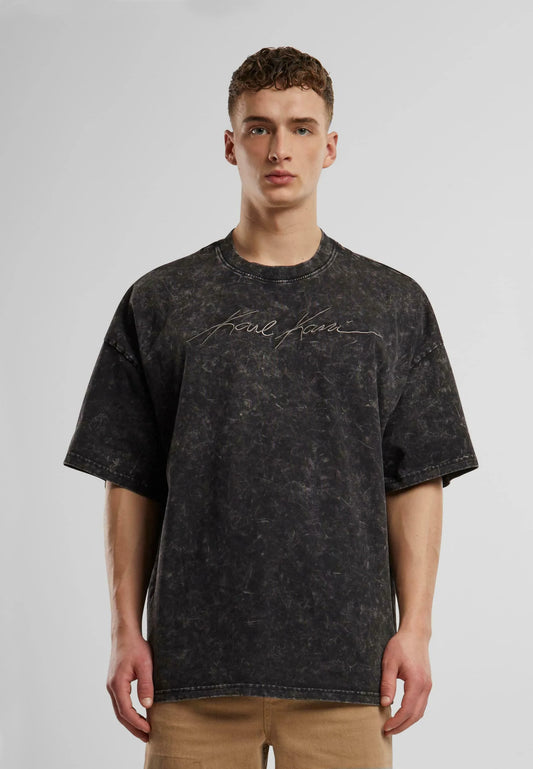 Karl Kani AUTOGRAPH HEAVY BOXY TEE - T-shirt con stampa - black