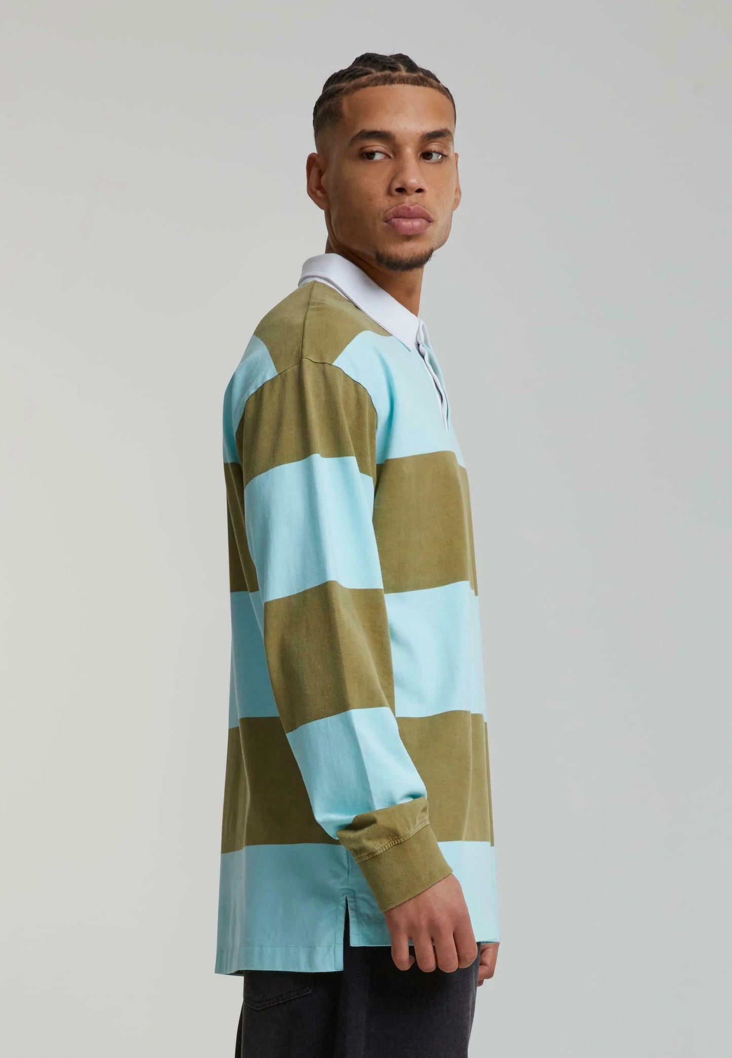 Karl Kani Polo - olive light blue