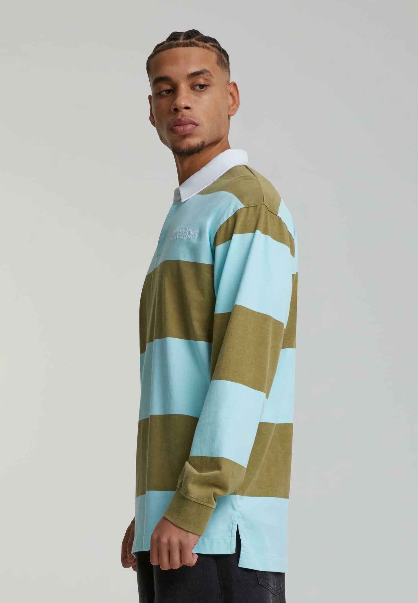 Karl Kani Polo - olive light blue