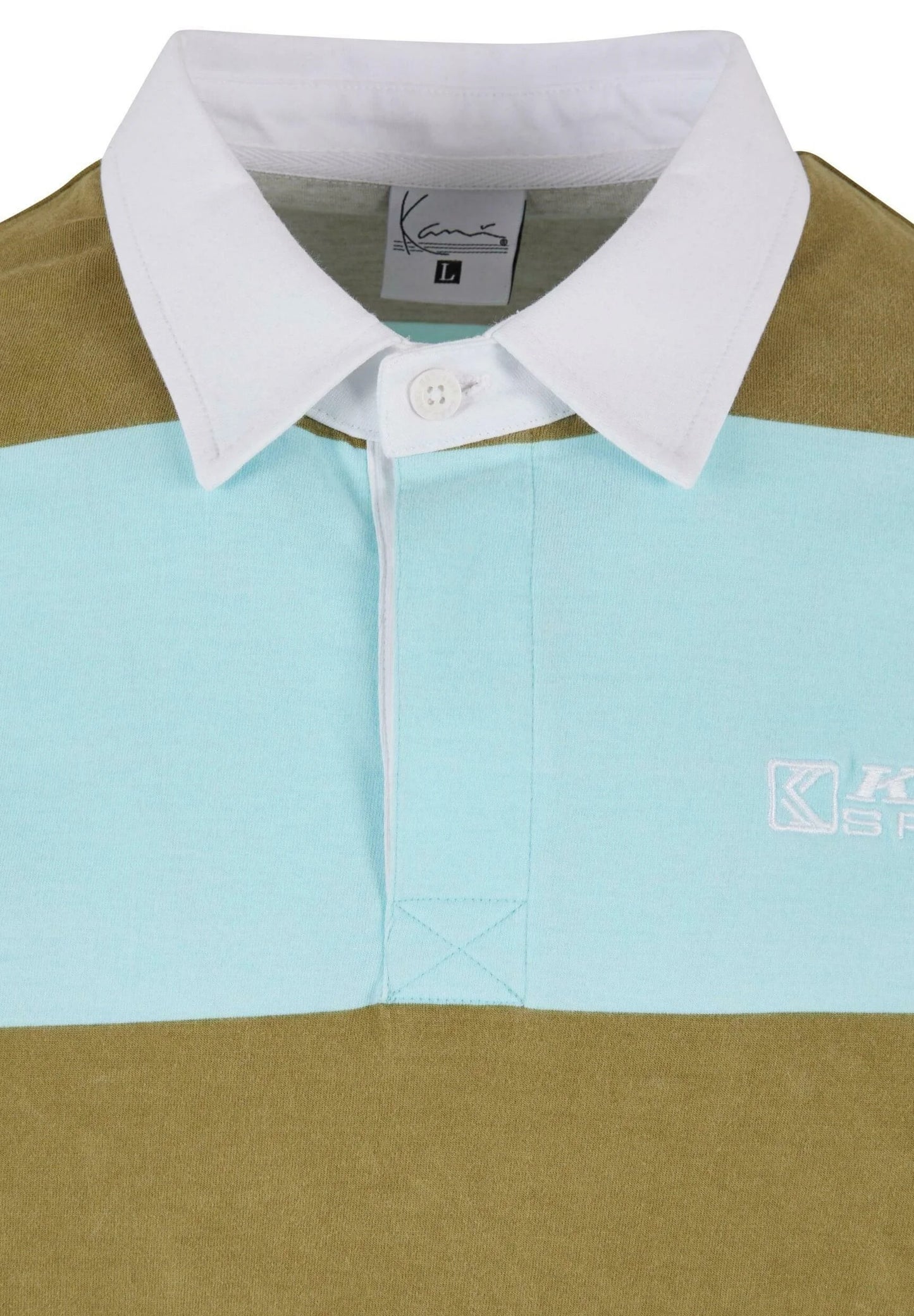 Karl Kani Polo - olive light blue